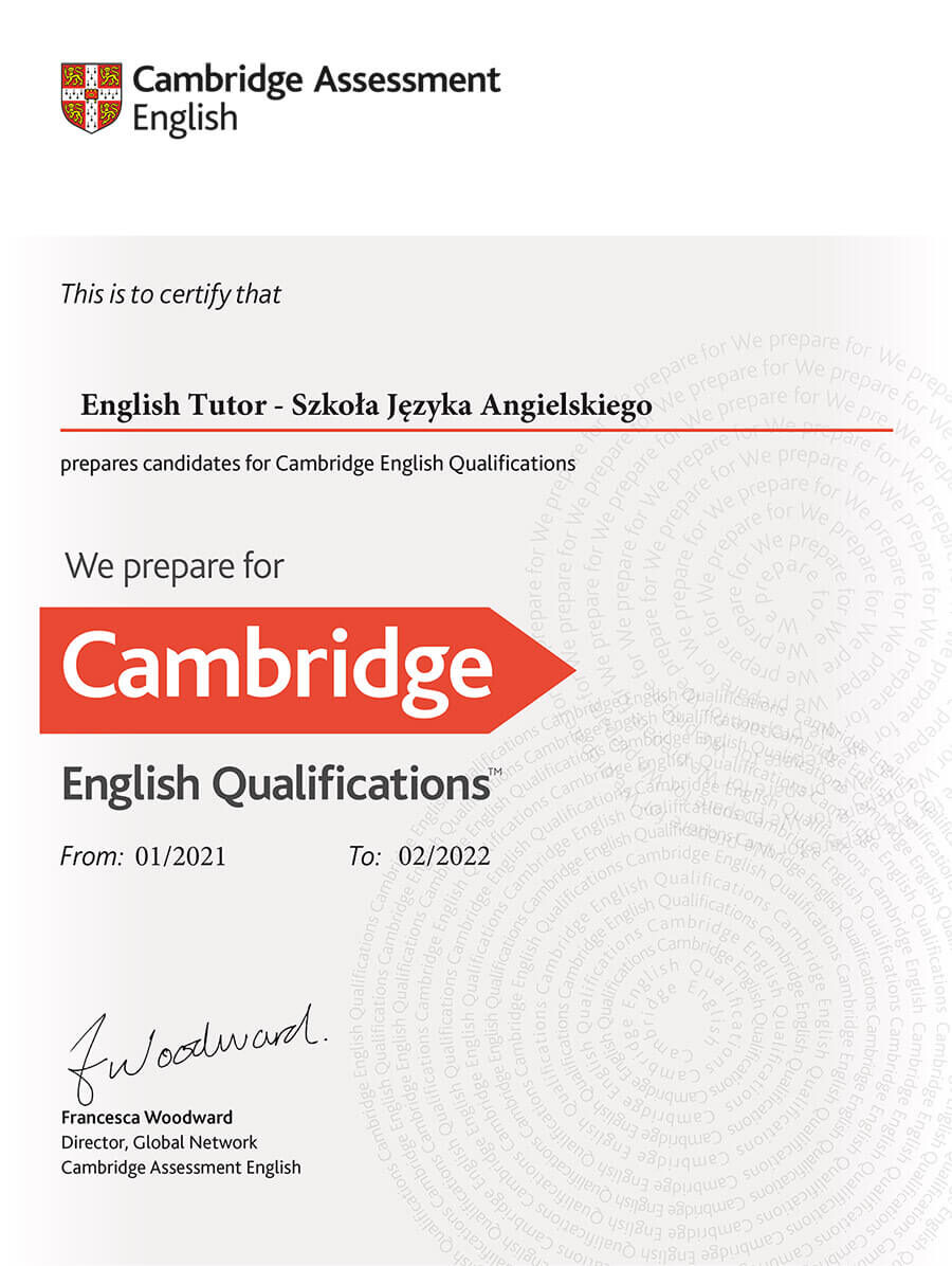 Prepares candidates for Cambridge English Qualifications